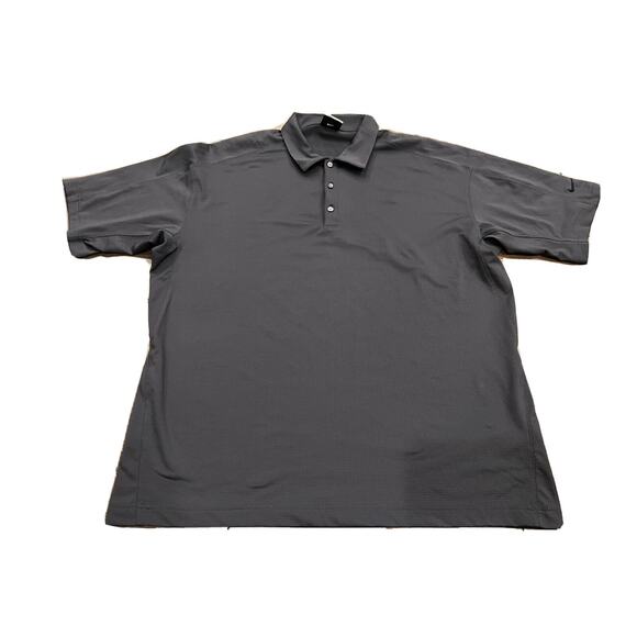 Nike Golf Mens Dark Gray NikeFitDry Short Sleeve Golf Polo Shirt Size XL 143308 - Picture 1 of 9